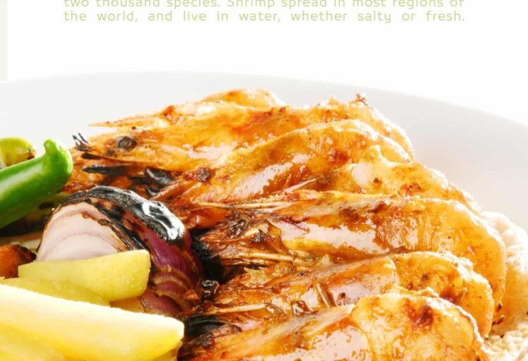 Grilled shrimps scaled